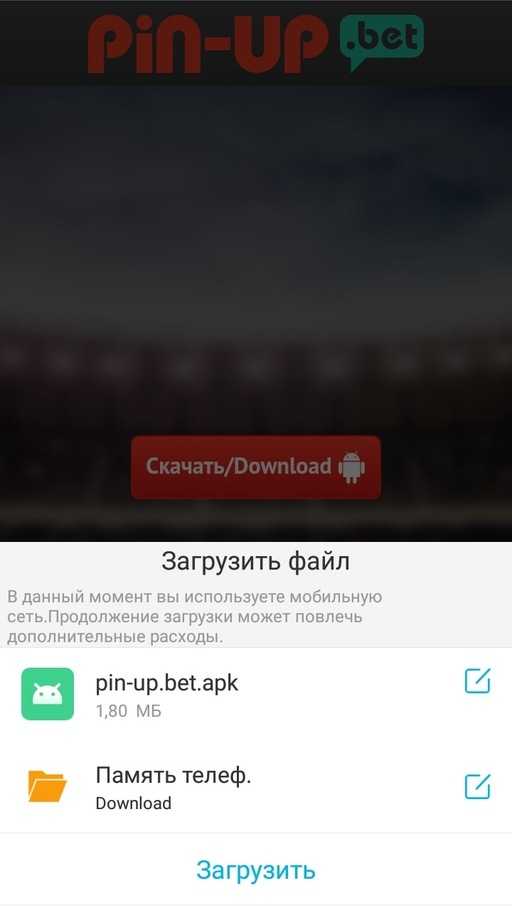 Загрузить приложение Pin-Up.Bet на Android